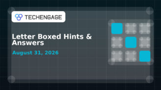 Letter Boxed Hints & Answers featured image for August 31, 2026 with TechEngage logo watermark
