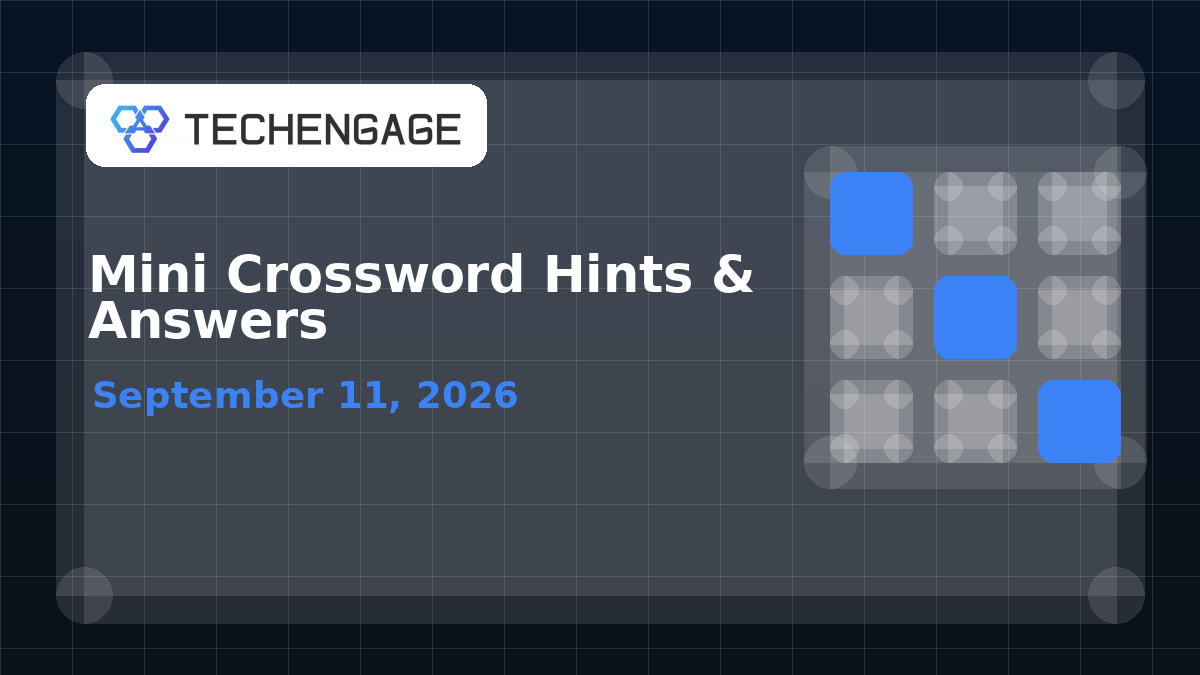 Mini Crossword Hints Today: Clues and Answer for September 11, 2026 artwork