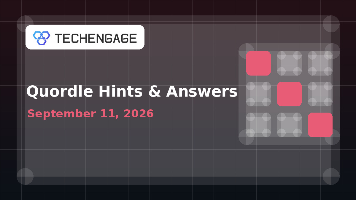 Quordle Hints Today: Clues and Answer for September 11, 2026 artwork