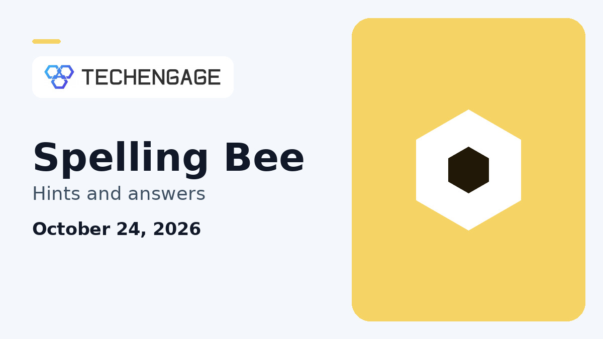 Spelling Bee Hints Today: Clues and Answer for October 24, 2026 artwork