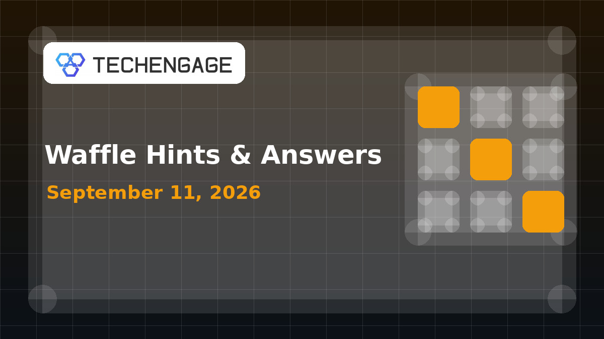 Waffle Hints Today: Clues and Answer for September 11, 2026